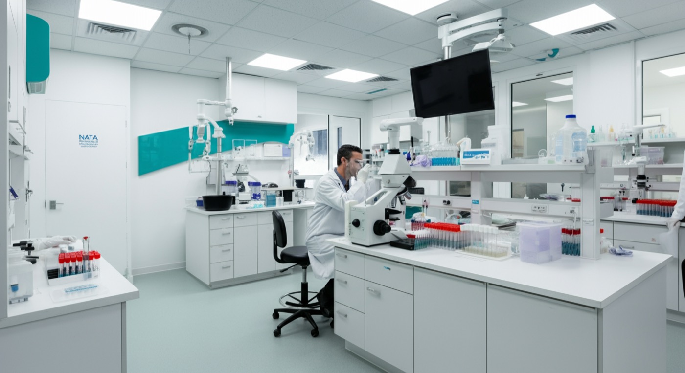 NATA-accredited laboratory — Optimastasis health testing